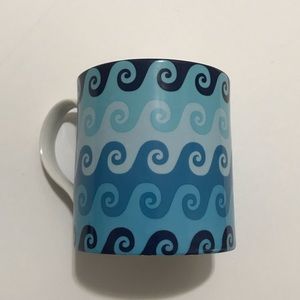JONATHAN ADLER Carnaby Waves Blue Coffee Mug